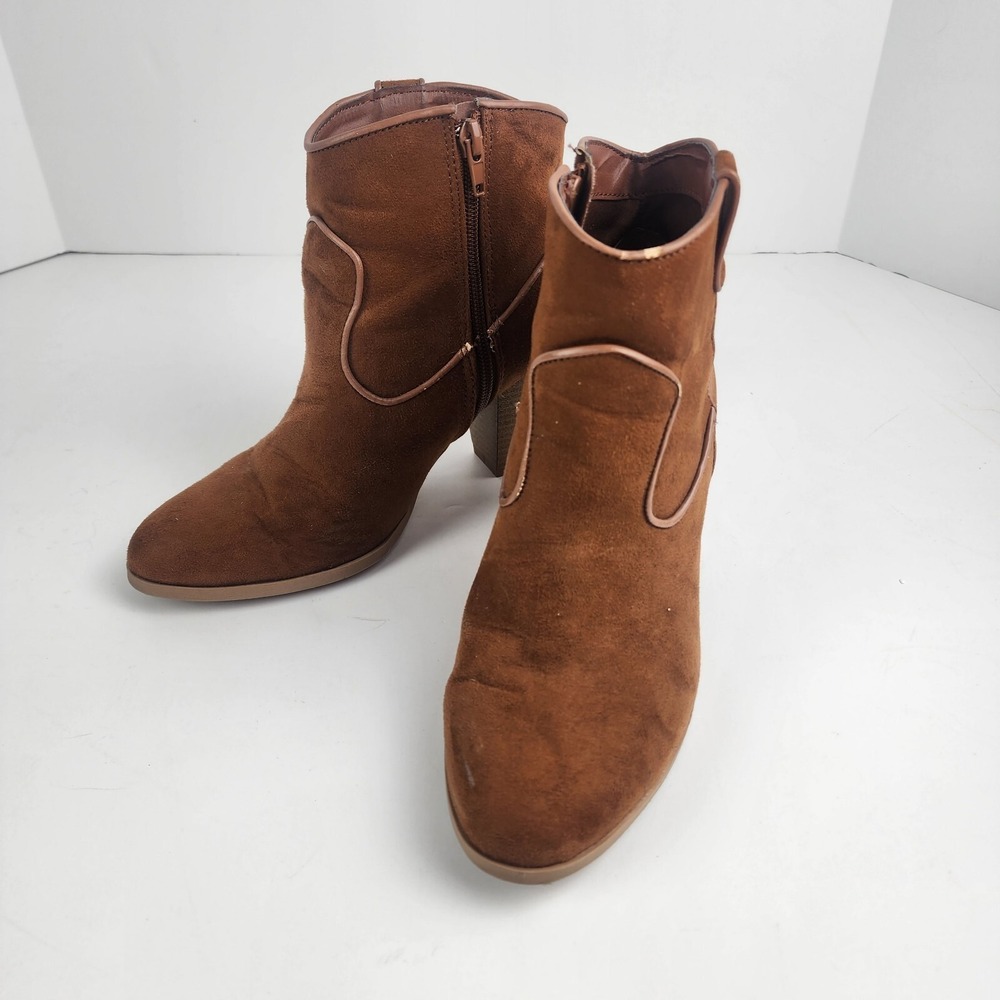 Qupid Tan Ankle‎ Boots Size 8
